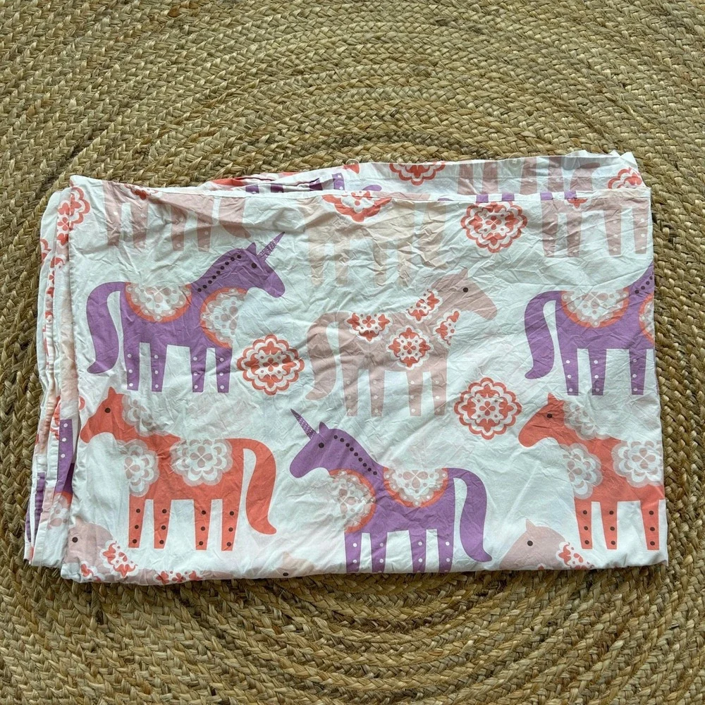 Dwell Studio Unicorn Bedding Child Teen Duvet Cover Twin Pink Purple Girlhood